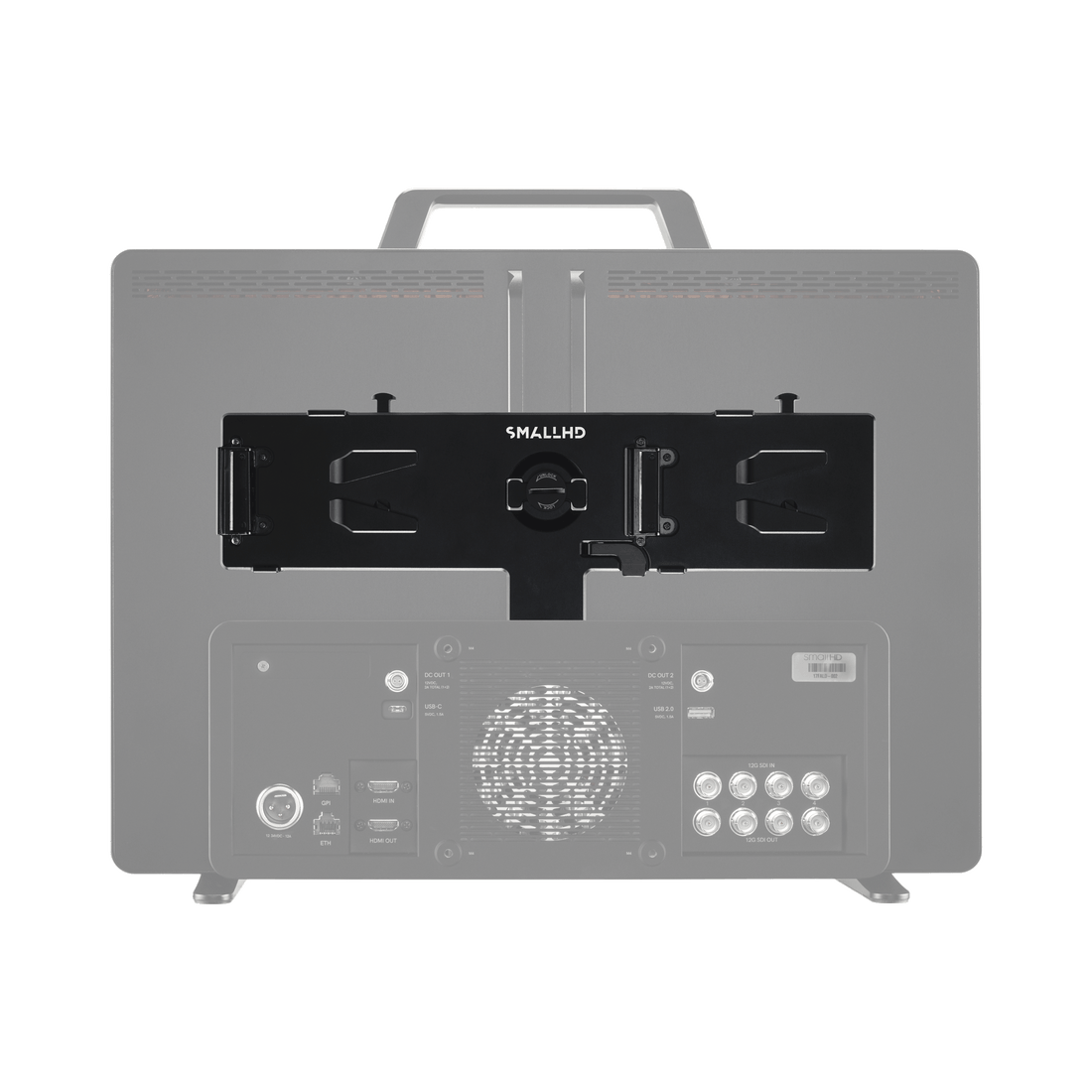 Dual V-Mount Battery Bracket (14v/26v) for SmallHD 4K Monitors